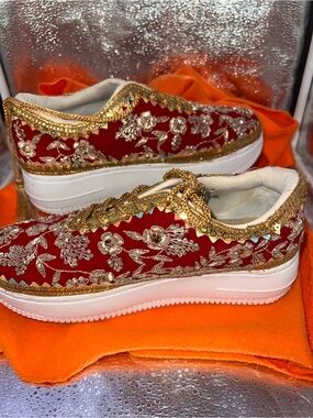 Custom Indian wedding design sneakers
